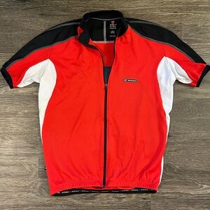Men's Red and Black Performance Cycling jersey shirt size large